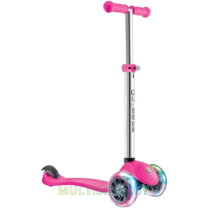 Самокат Globber Primo Lights (розовый)
